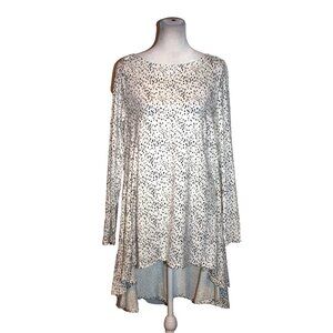 Arianna by Howards Dress Long Sleeve Size M/L Black & White Hi-Lo